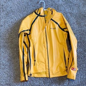 Yellow Columbia rain jacket